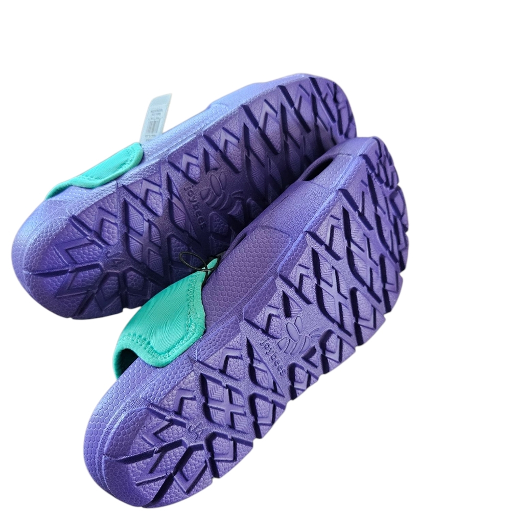 Joybees Size 4 New Girl's Purple and Teal Water Shoes / Clogs - Picture 4 of 6
